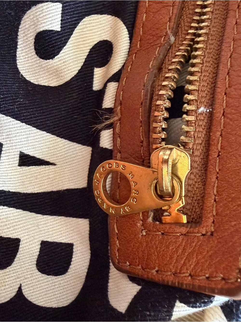 Marc by Marc Jacobs Cognac Brown Leather Crossbody Shoulder Bag